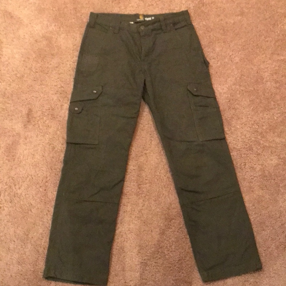 Carhartt flannel lined pants - Olive
